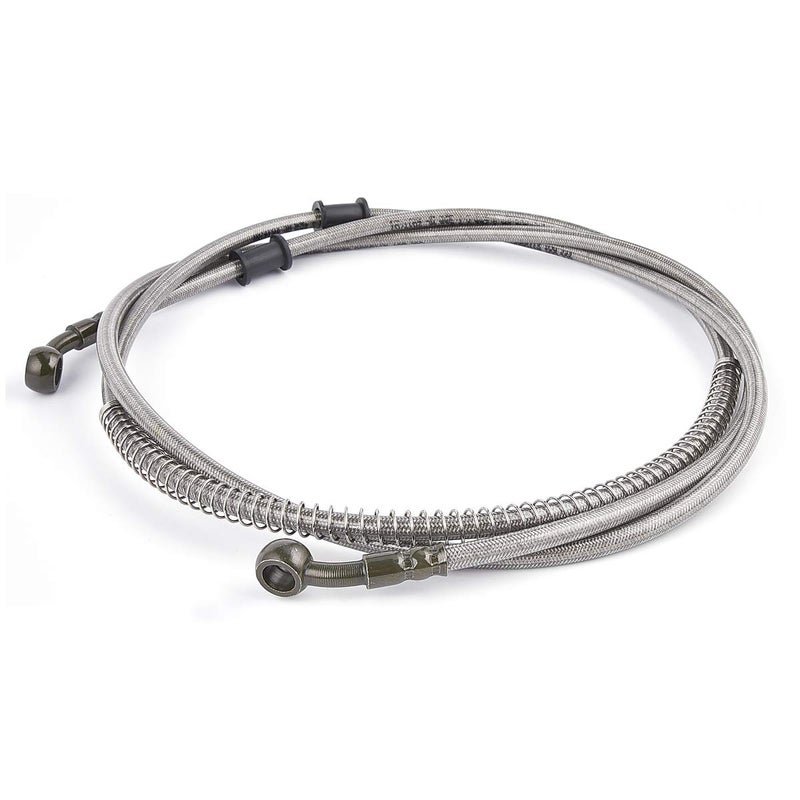 MTATCN 86" Stainless Braided Hydraulic Brake Hose Line for GY6 Kazuma Sunl Taotao Roketa Jonway Scooter Moped ATV Dirt Bike Go Kart - Image 2